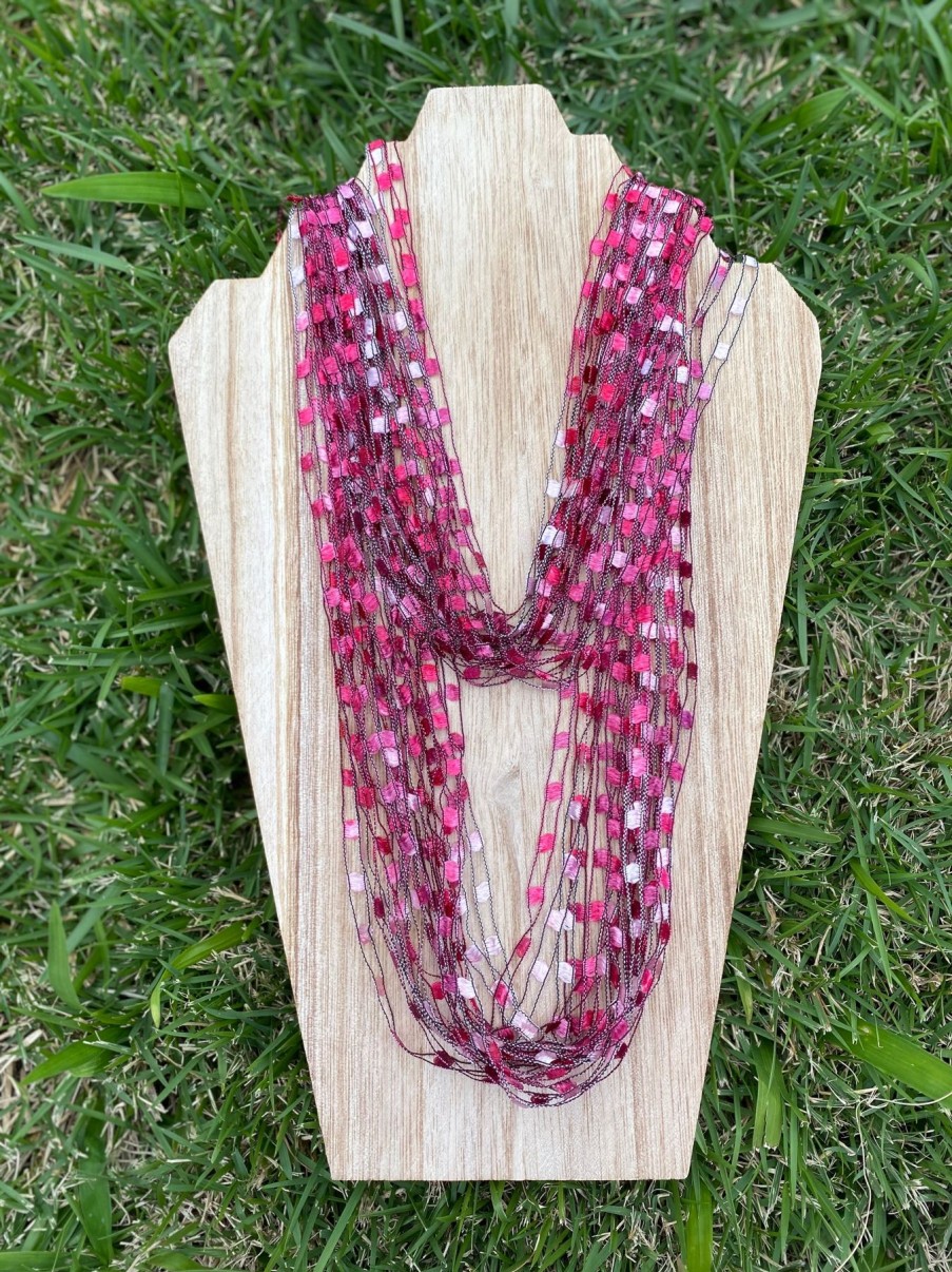 Women Palmera Swimwear Shop Necklaces | Long Fabric Necklace