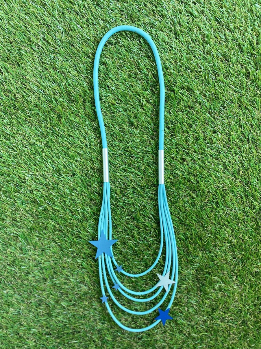 Women Palmera Swimwear Shop Necklaces | Blue Stars Long