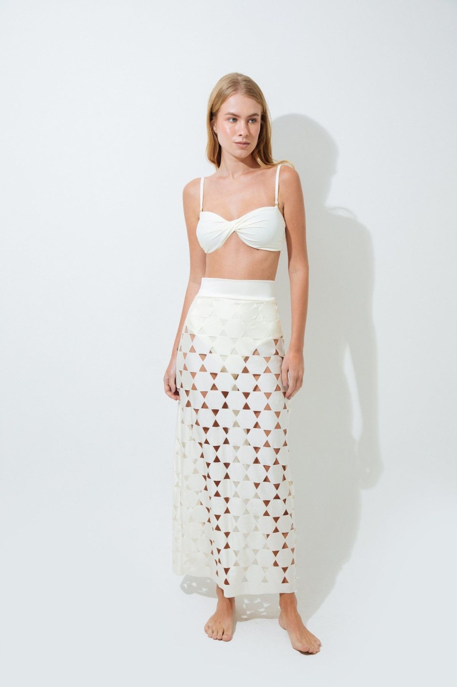 Women Mar De Lua Beachwear | Sara Ivory Skirt