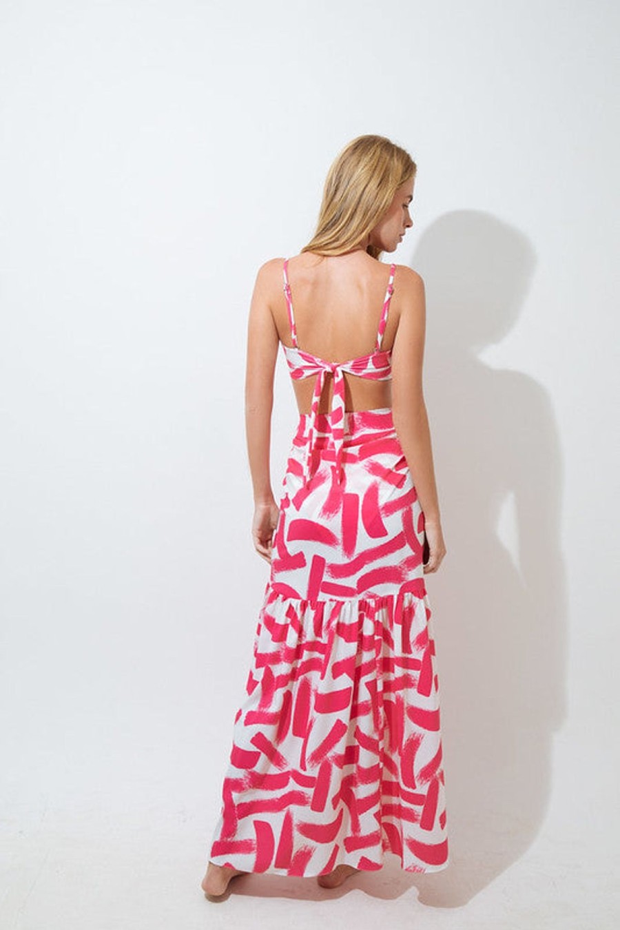 Women Mar De Lua Beachwear | Aura Hot Pink Skirt