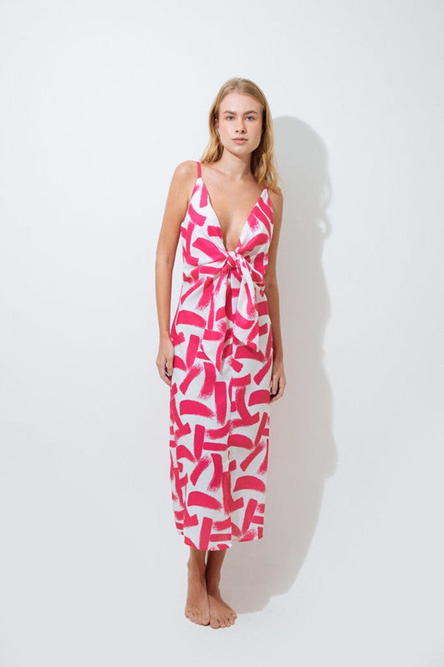 Women Mar De Lua Beachwear | Becca Hot Pink Dress