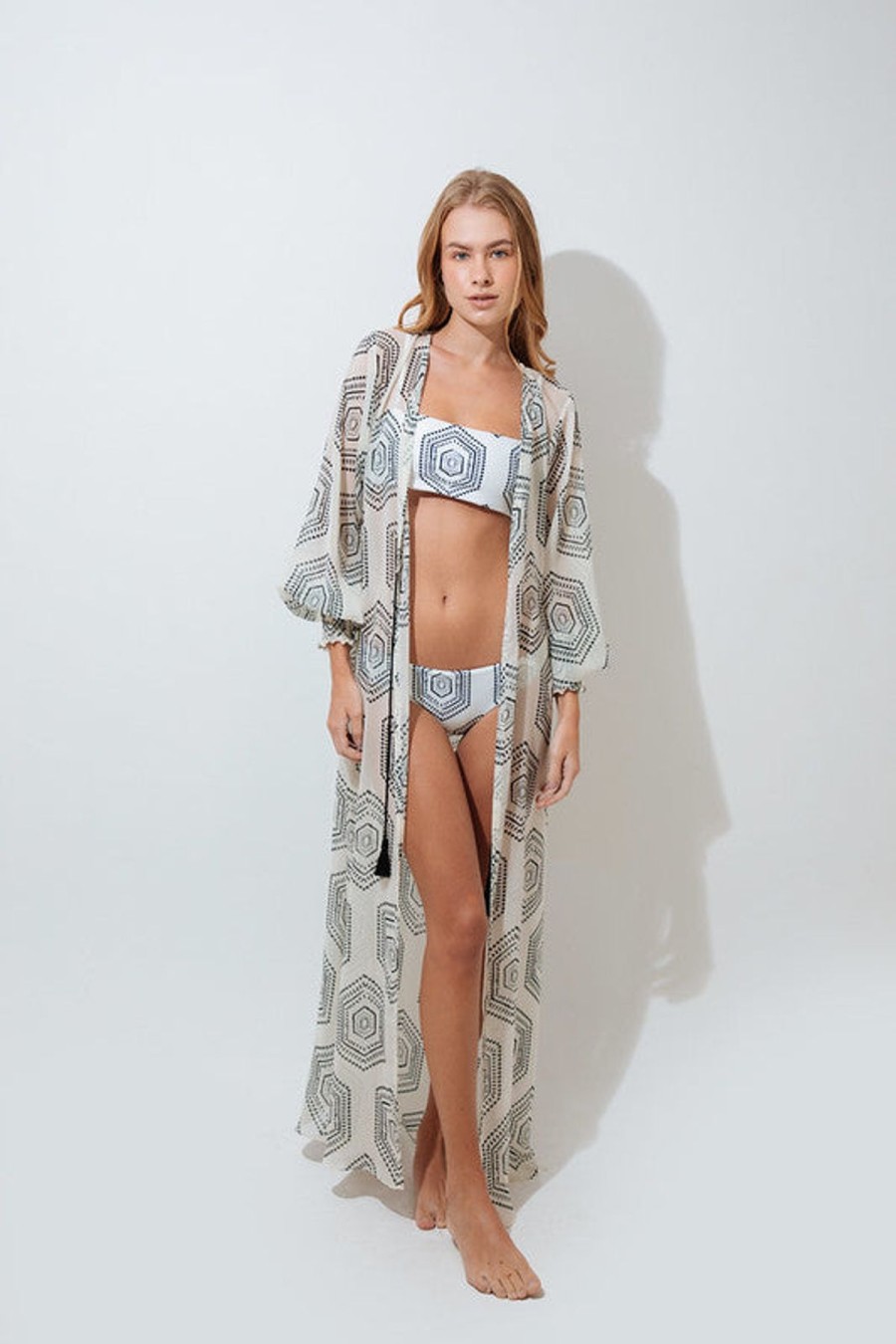 Women Mar De Lua Beachwear | Mia Ebony Kimono