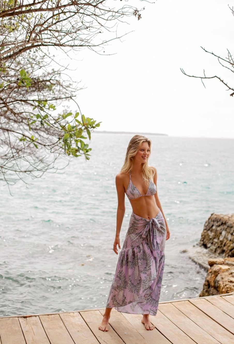 Women Mar De Lua Beachwear | Lilac Wrap Around