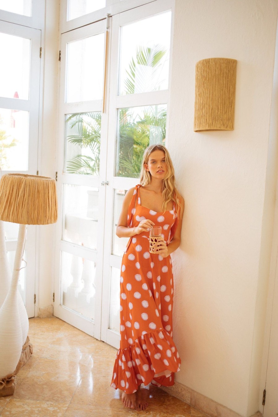 Women Mar De Lua Beachwear | Polka Lavander Maxi